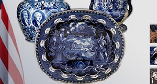  exhibition of British transferware decorated with American themes.