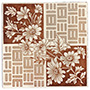 Flowers and Geometrical Squares Tile