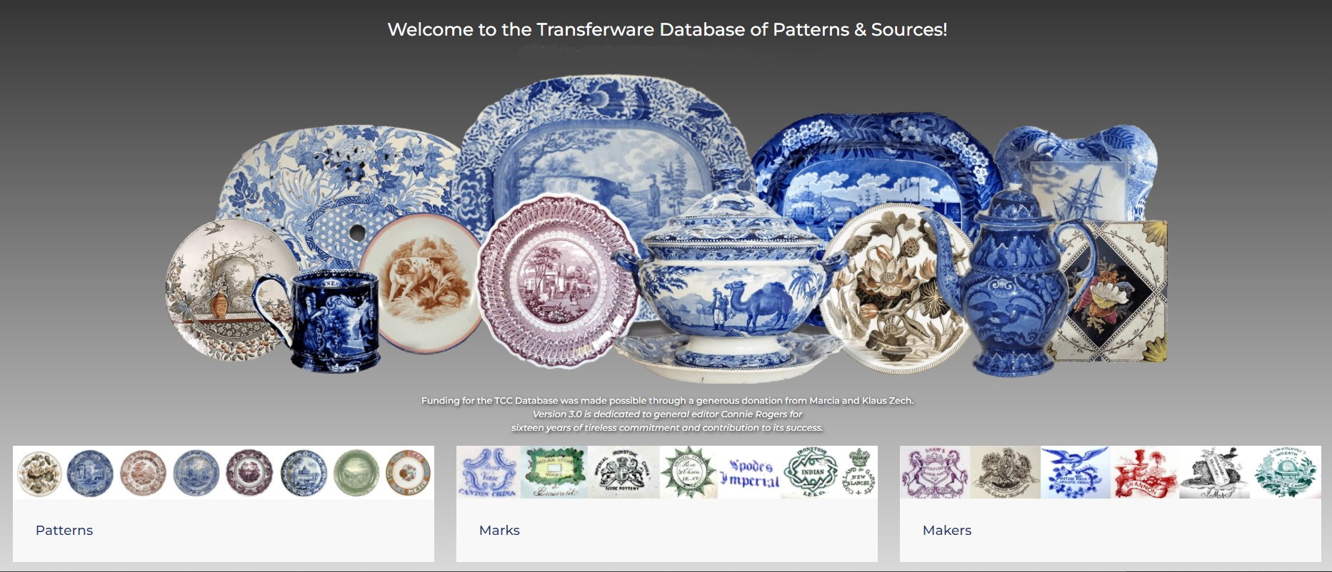 Database Home page