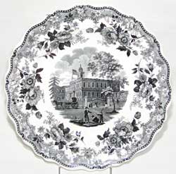 John & Job Jackson, American Scenes Series, City Hall, New York Pattern Plate, ca. 1835
