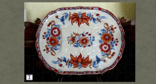Unidentified Oriental Floral Platter