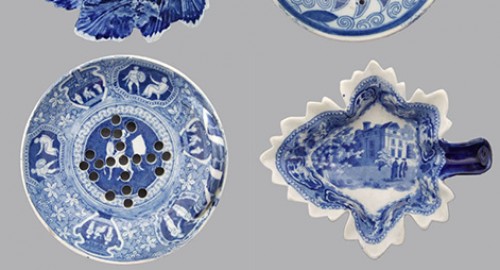 BLUE-PRINTED Pickle Dishes